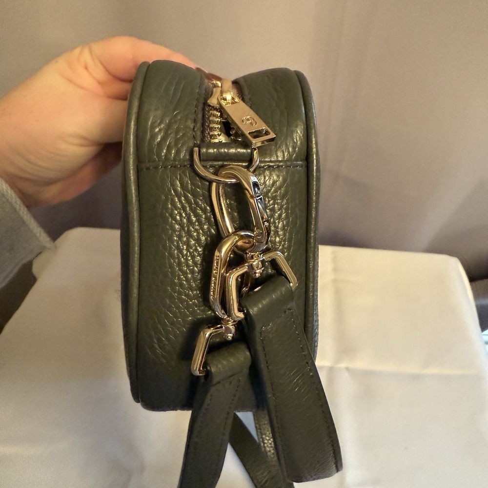 Anine Bing Lili Crossbody Shoulder Bag Green Pebbled Leather Handbag NWT - Picture 11 of 16